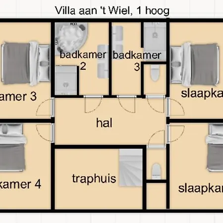 Βίλα Aan 't Wiel Op Recreatiepark De Wielen